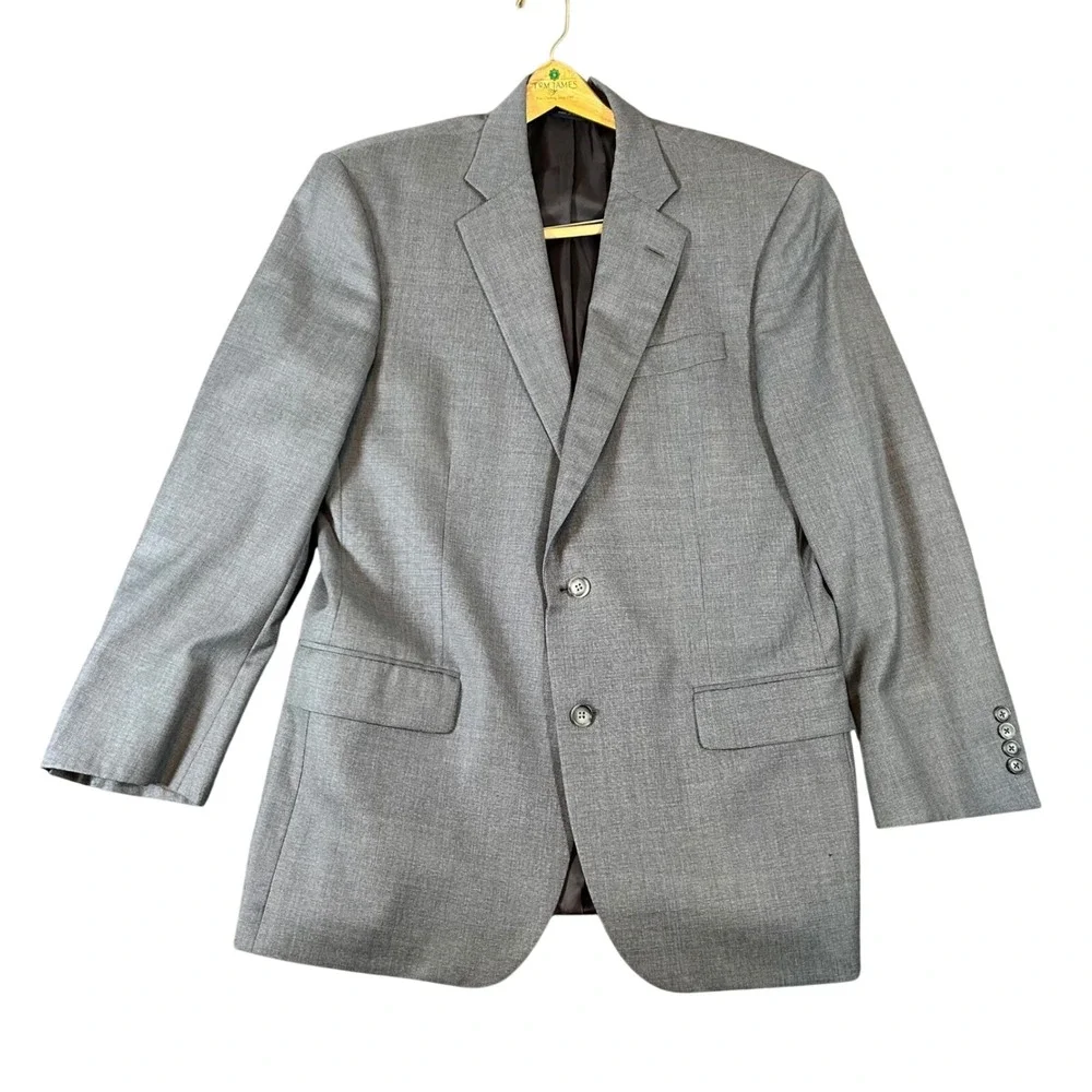 VTG Brooks Brothers 1818 Madison Blazer Mens 41R Saxxon Wool Grey Sport Coat USA